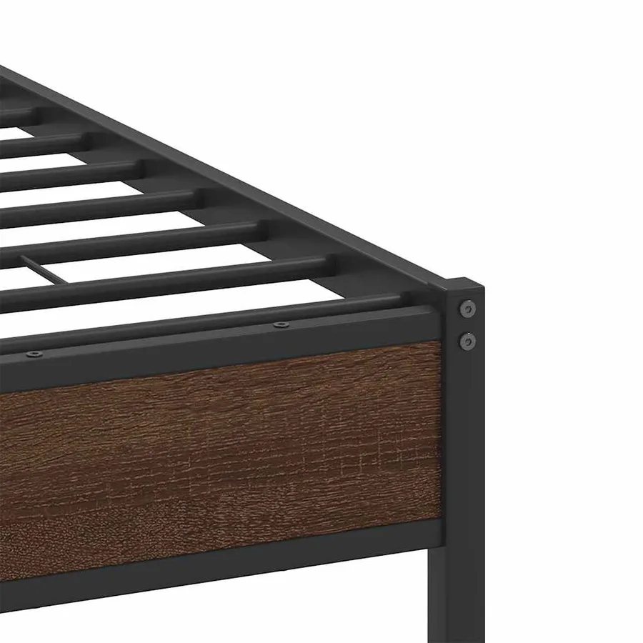 Cadre de lit sans matelas chêne marron 140x200 cm - 10