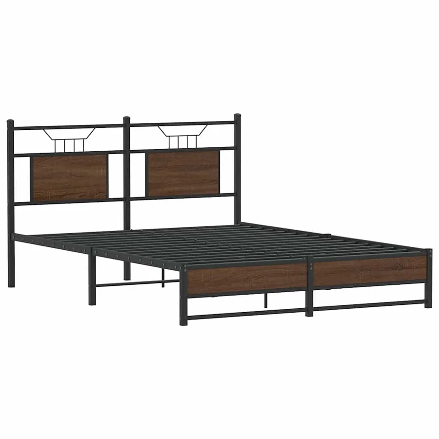 Cadre de lit sans matelas chêne marron 140x200 cm - 3