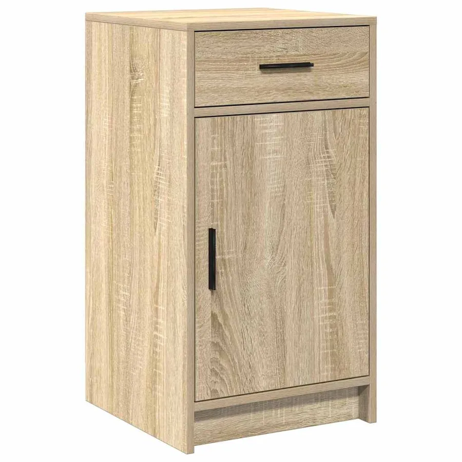 Table de Toilette avec tiroir 3 pcs Marron Bois d'ingénierie - 7