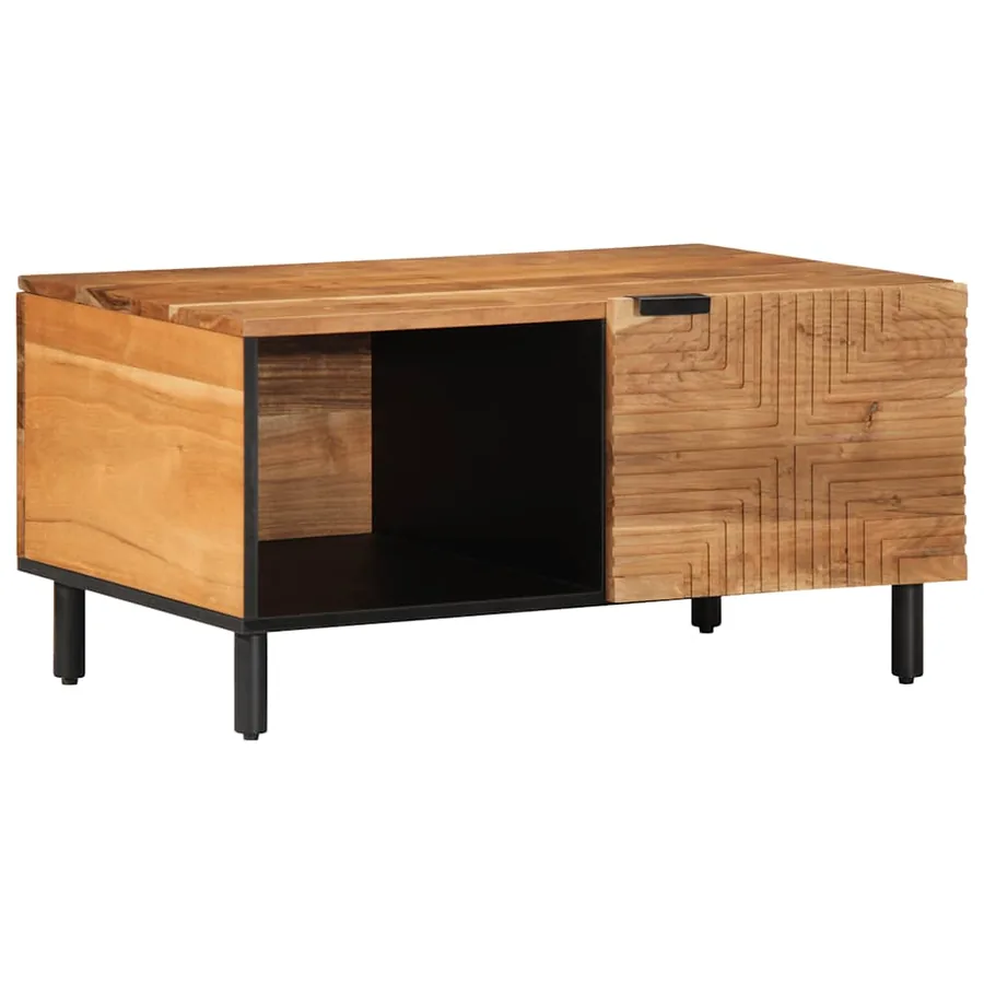 Table basse 80x50x40 cm en bois massif d'acacia