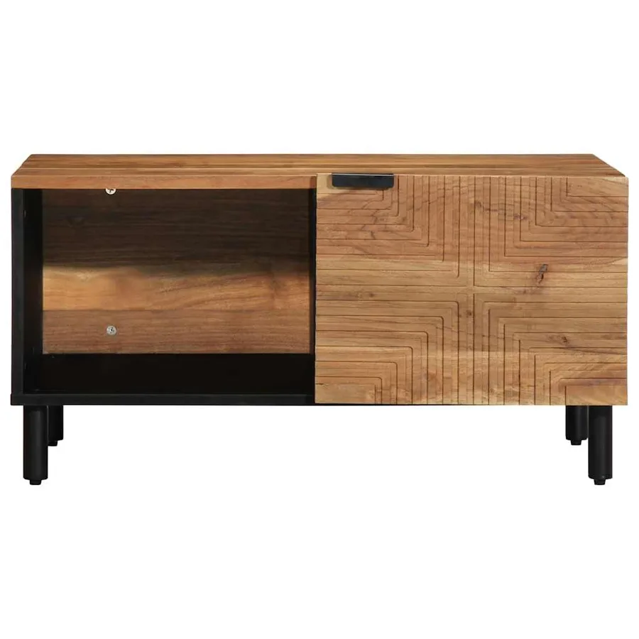 Table basse 80x50x40 cm en bois massif d'acacia - 3