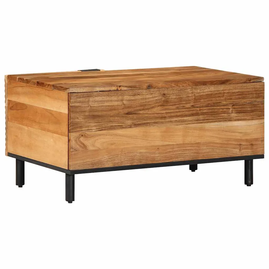 Table basse 80x50x40 cm en bois massif d'acacia - 5