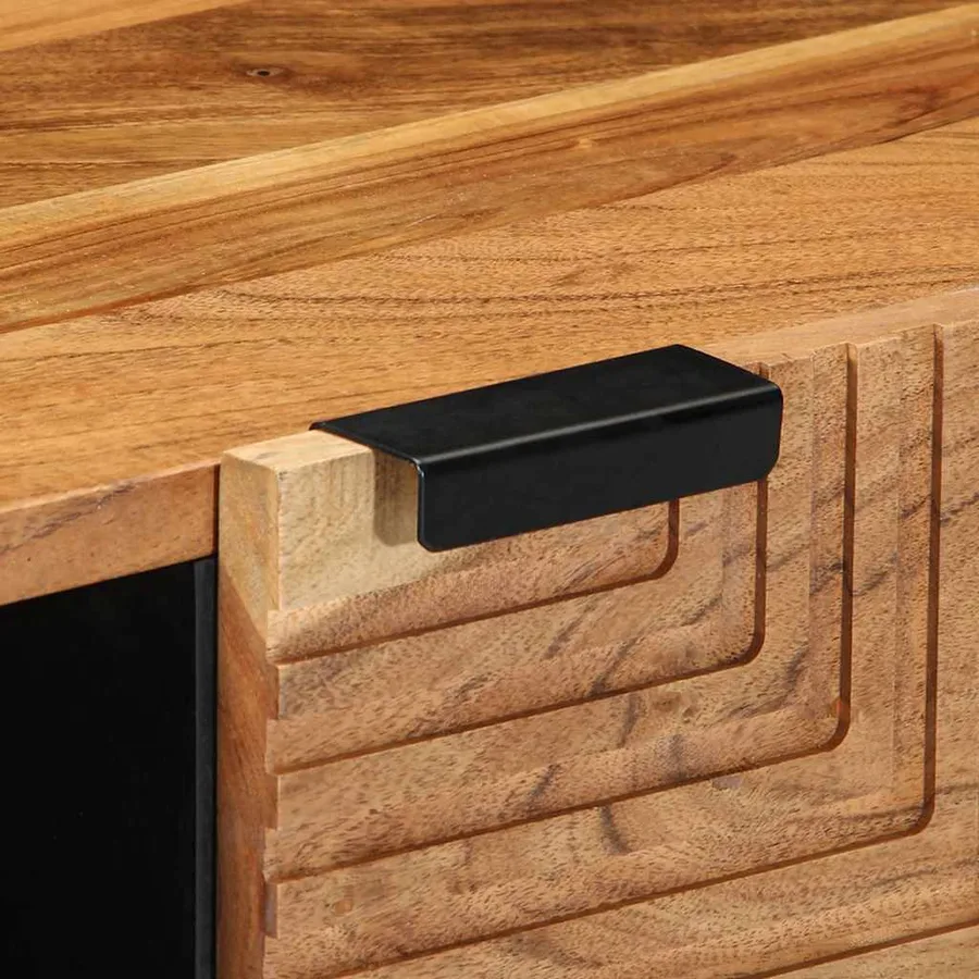 Table basse 80x50x40 cm en bois massif d'acacia - 9