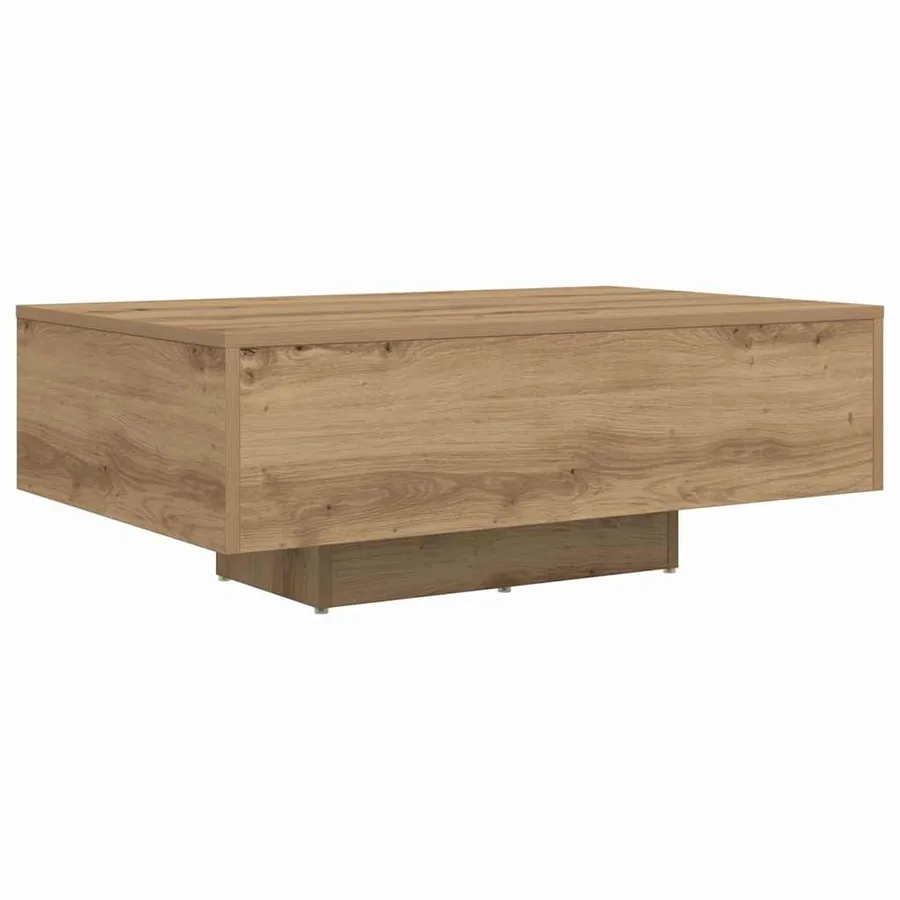 Table basse Chêne artisanal 85 x 55 x 31 cm Bois d'ingénierie - 5