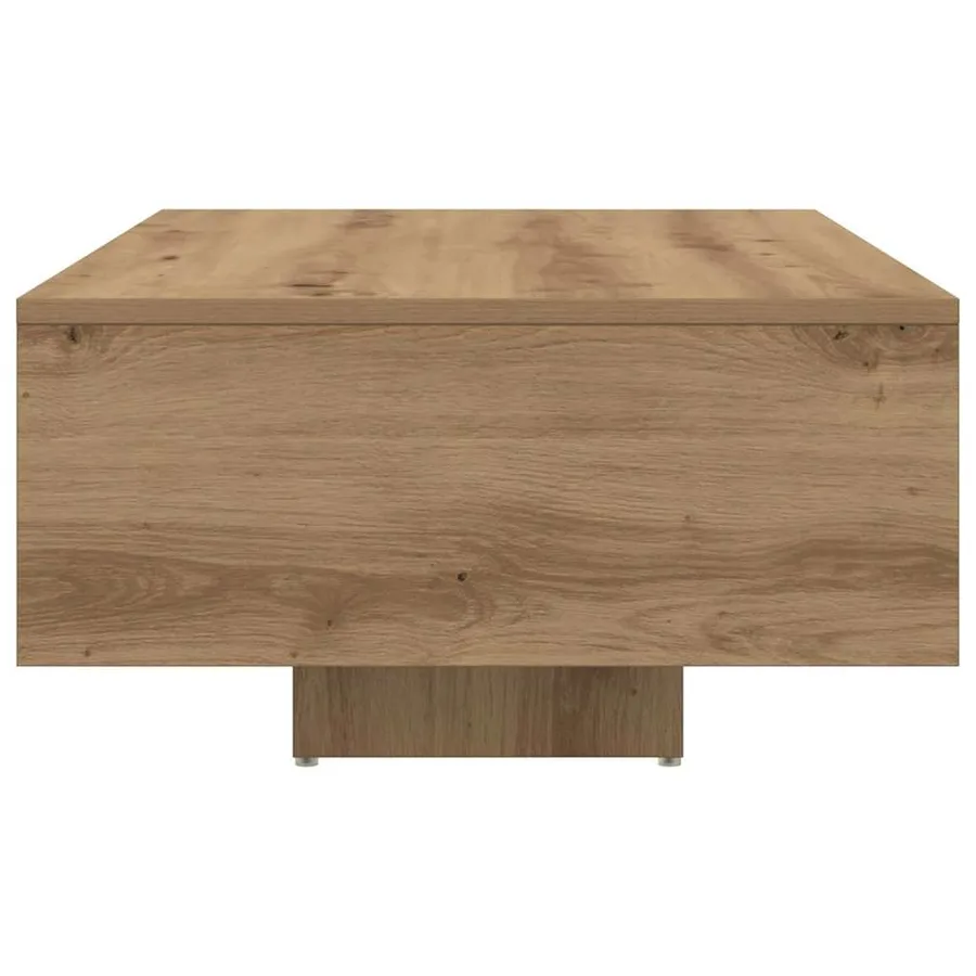 Table basse Chêne artisanal 85 x 55 x 31 cm Bois d'ingénierie - 7
