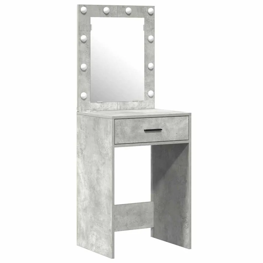 Table de Toilette 2 pcs Gris 50 x 41 x 135 cm Bois d'ingénierie - 5