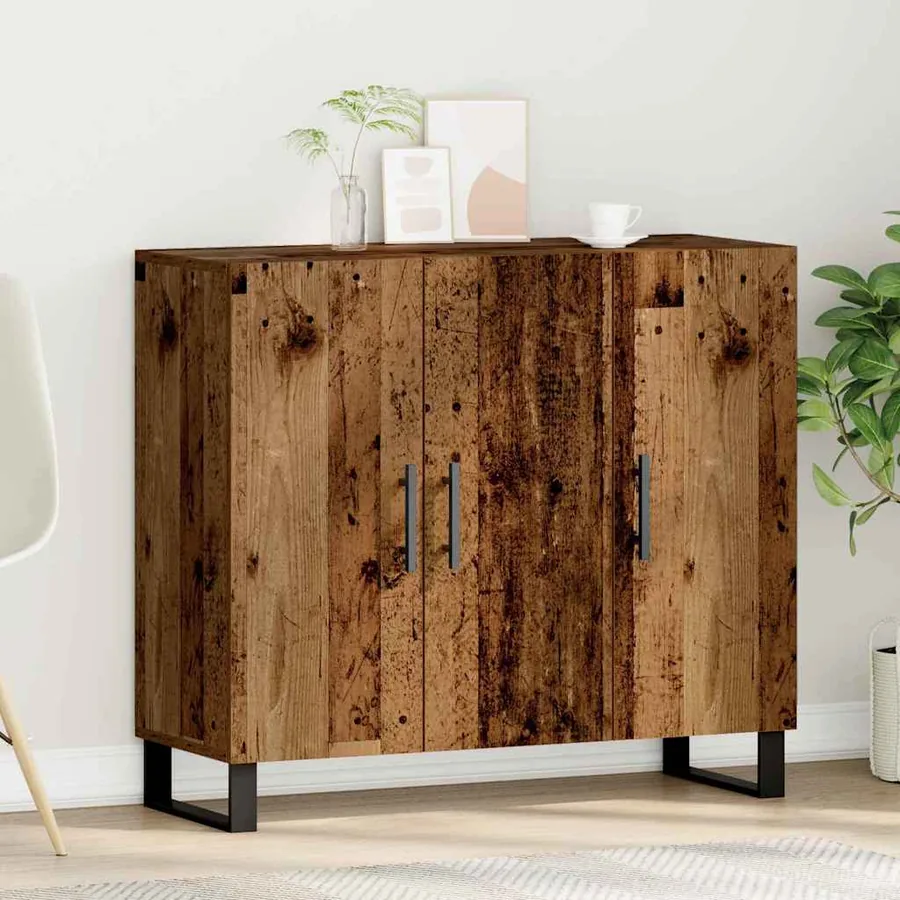 Buffet Bois ancien 90 x 34 x 80 cm Bois d'ingénierie
