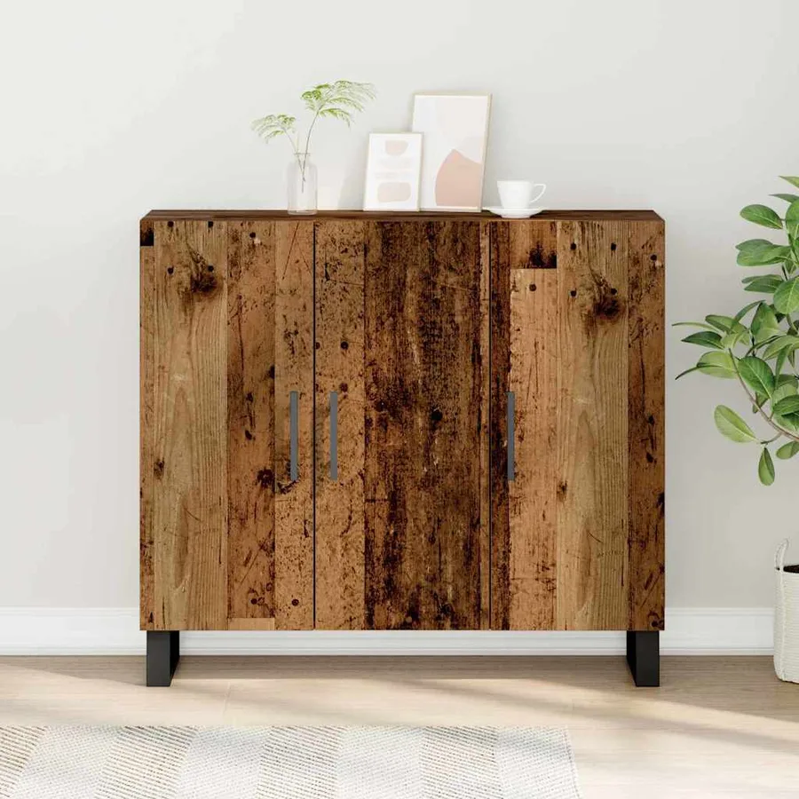 Buffet Bois ancien 90 x 34 x 80 cm Bois d'ingénierie - 4