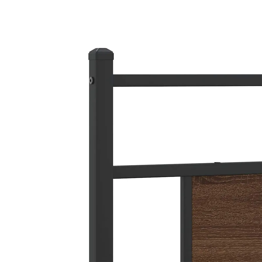 Cadre de lit sans matelas chêne marron 90x190cm bois ingénierie - 9