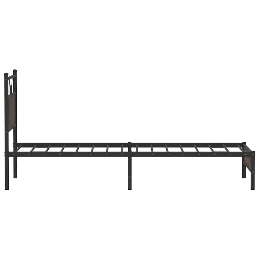 Cadre de lit sans matelas chêne marron 80x200cm bois ingénierie - 7