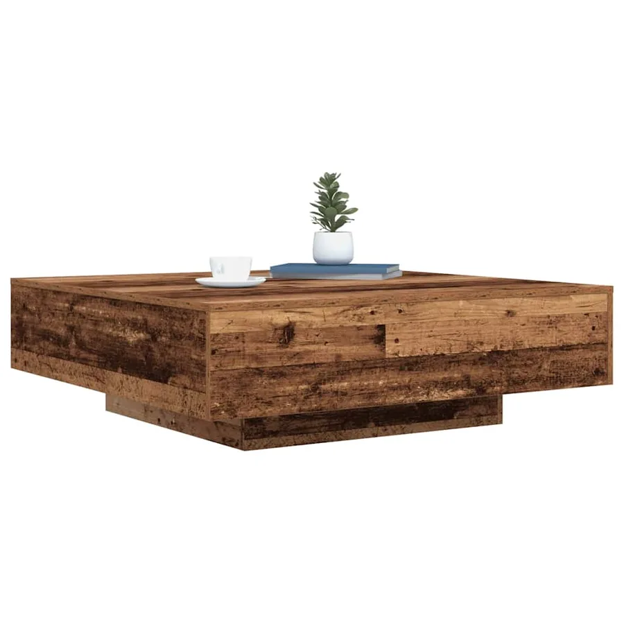 Table basse Bois ancien 100 x 100 x 31 cm Bois d'ingénierie - 3