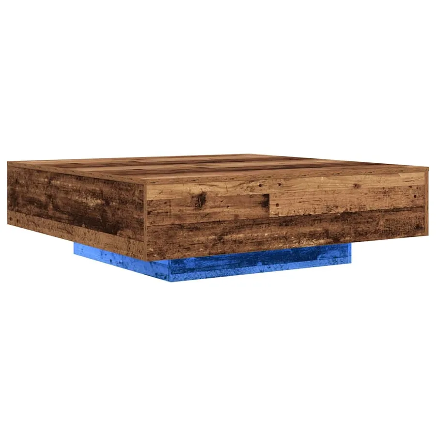 Table basse Bois ancien 100 x 100 x 31 cm Bois d'ingénierie - 4