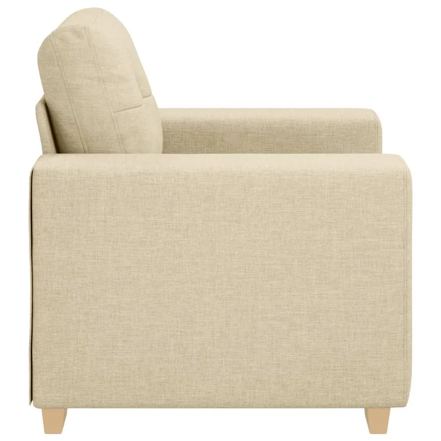 Canapé-fauteuil crème 100x78x80 cm tissu - 5