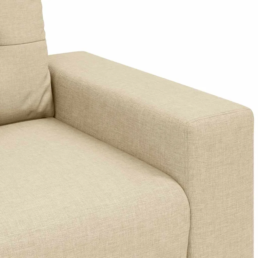 Canapé-fauteuil crème 100x78x80 cm tissu - 7