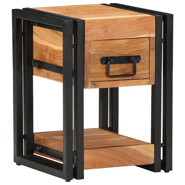 Cabinet de chevet 2 pcs 30 x 30 x 40 cm Bois d'Acacia Massif
