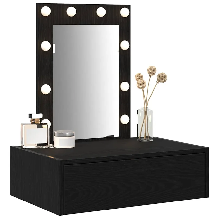 Table de Toilette Noir 60 x 40 x 70 cm Bois d'ingénierie - 3