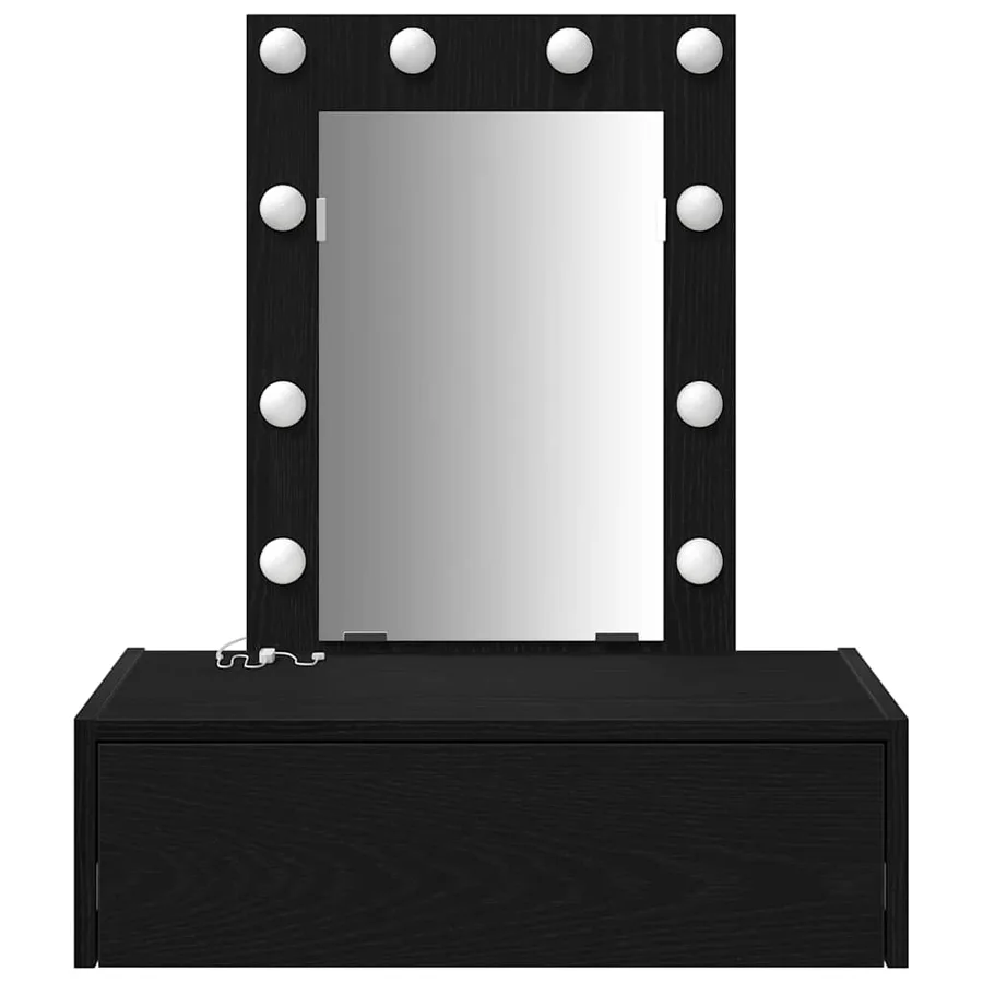 Table de Toilette Noir 60 x 40 x 70 cm Bois d'ingénierie - 5