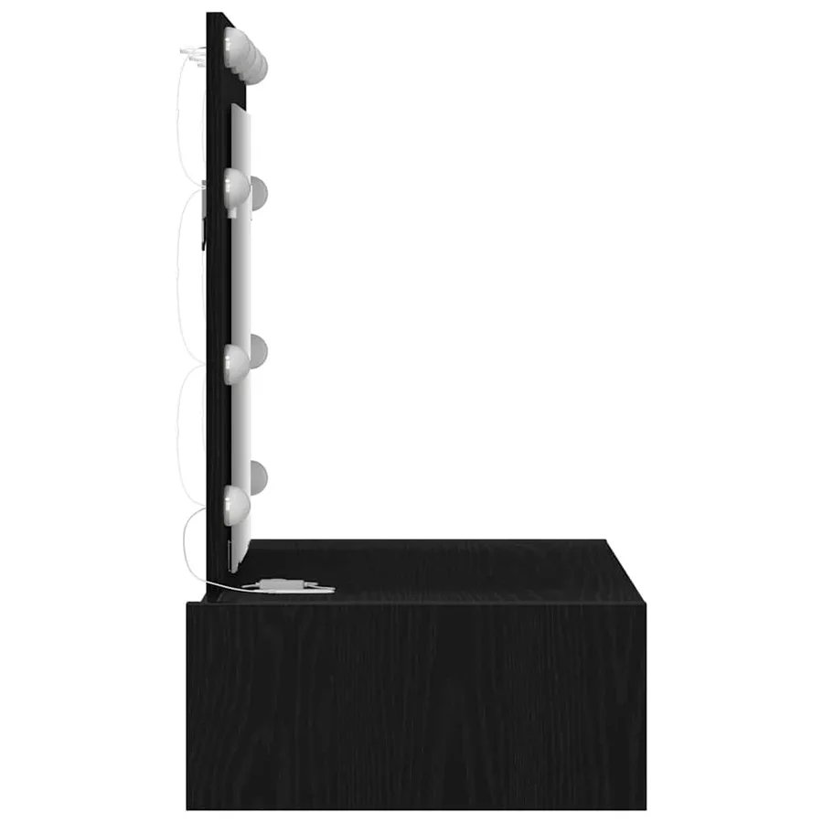 Table de Toilette Noir 60 x 40 x 70 cm Bois d'ingénierie - 6