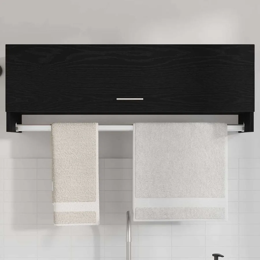 Armoire Chêne noir 100 x 32,5 x 35 cm Bois d'ingénierie - 5