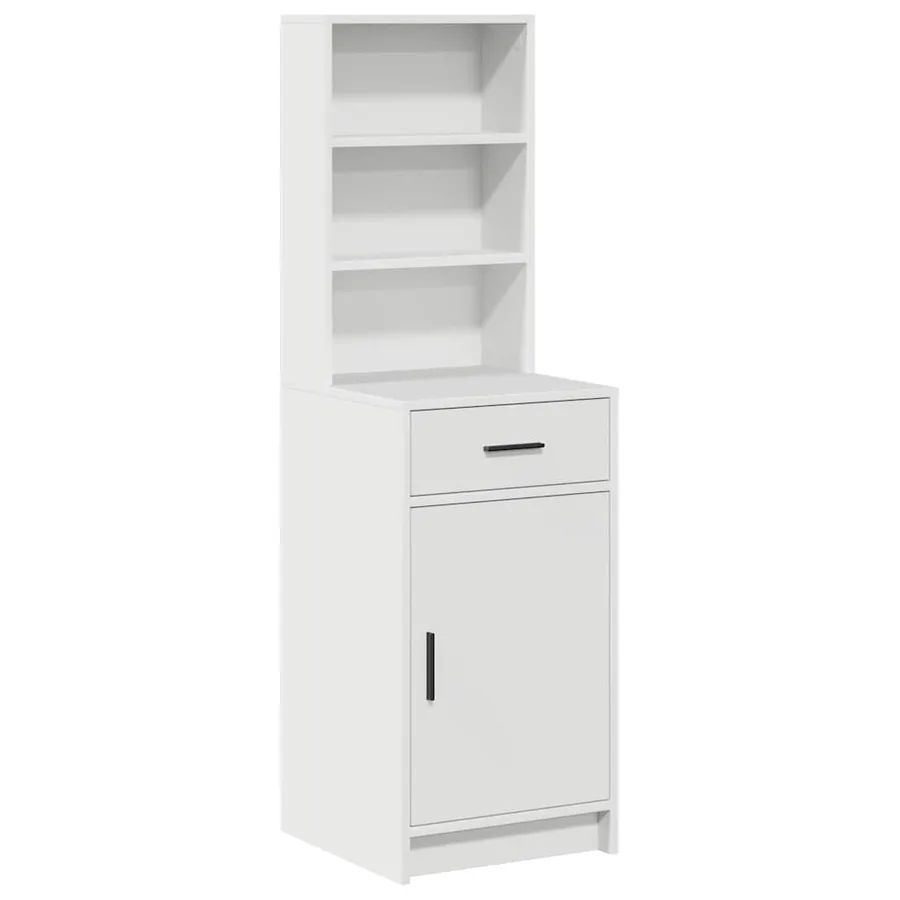 Haut Armoire Blanc 40 x 40,5 x 135 cm Bois d'ingénierie - 2