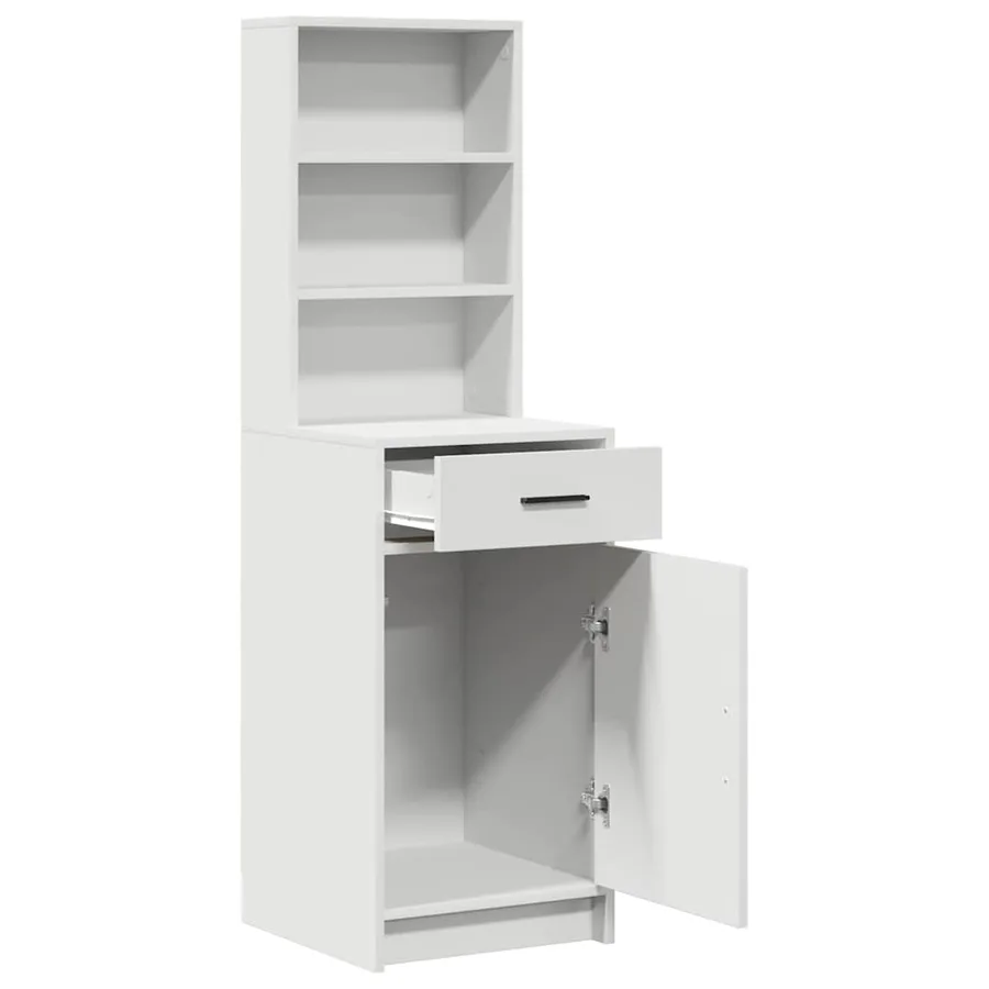 Haut Armoire Blanc 40 x 40,5 x 135 cm Bois d'ingénierie - 5