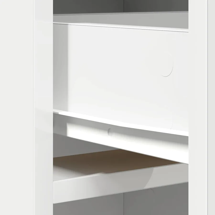 Haut Armoire Blanc 40 x 40,5 x 135 cm Bois d'ingénierie - 8