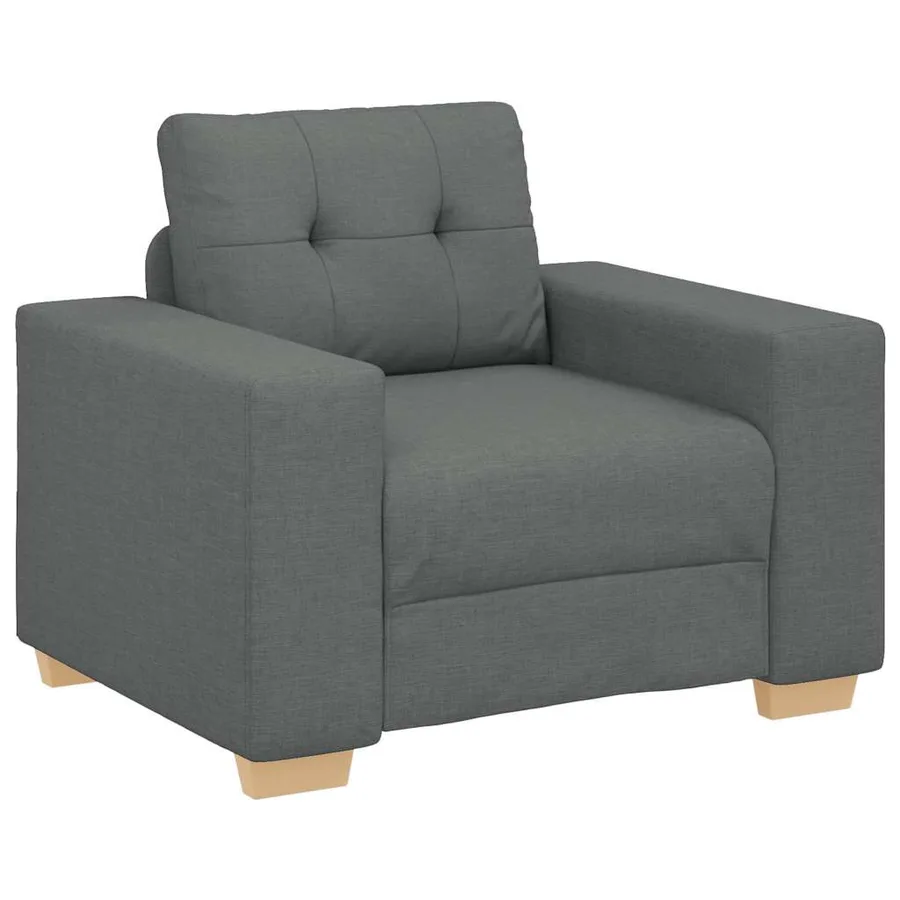Fauteuil Gris foncé 100x78x80 cm Tissu - 2