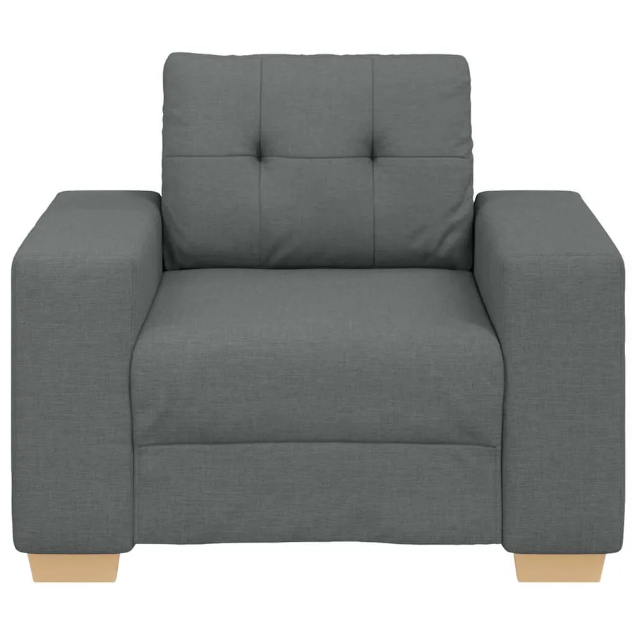 Fauteuil Gris foncé 100x78x80 cm Tissu - 4