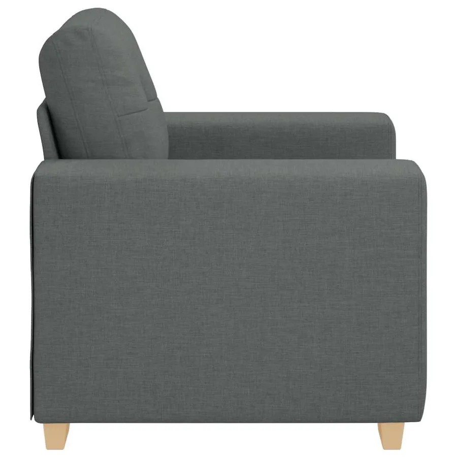 Fauteuil Gris foncé 100x78x80 cm Tissu - 5