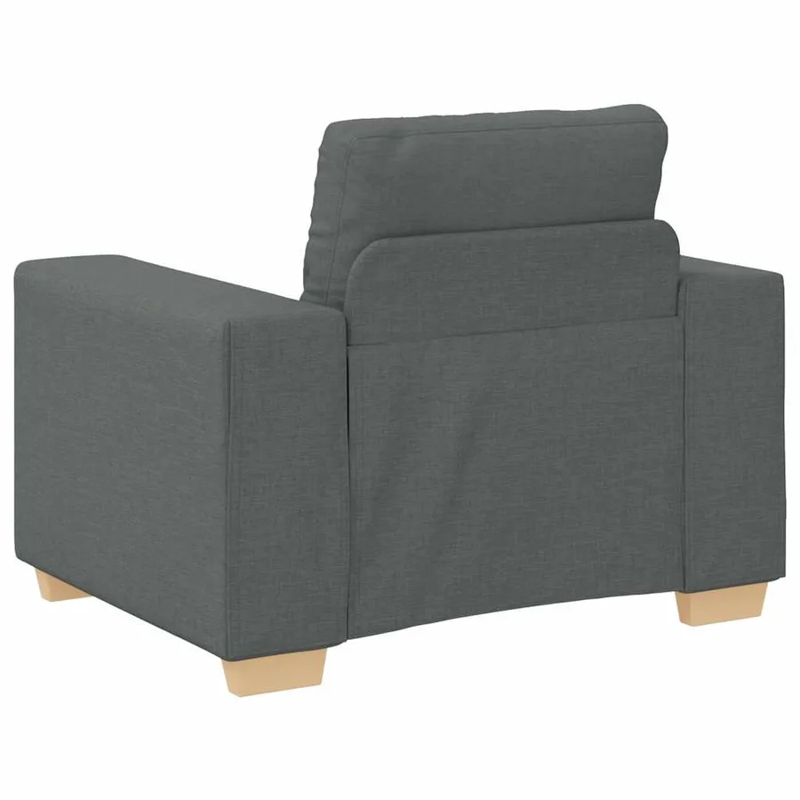 Fauteuil Gris foncé 100x78x80 cm Tissu - 6