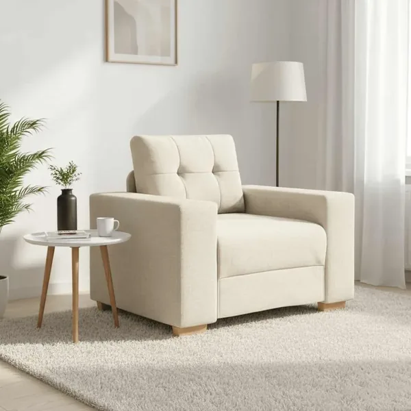 Canapé-fauteuil en lin 100x78x80 cm