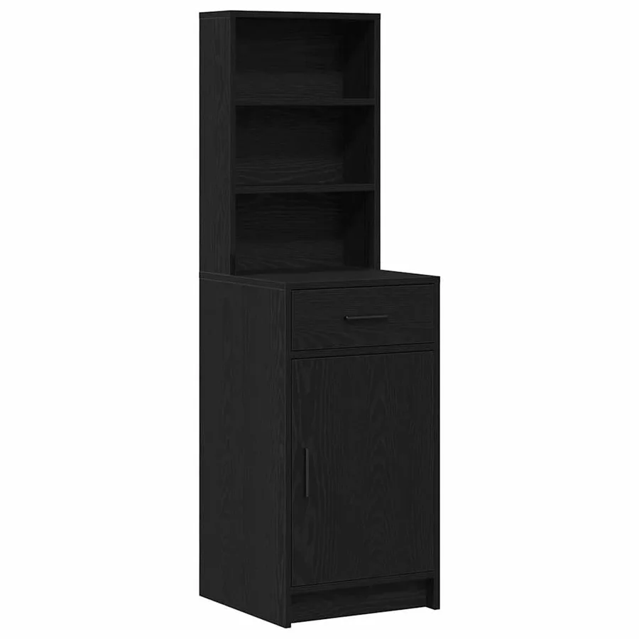Ensemble de table de maquillage avec LED 3 pcs Chêne noir - 6