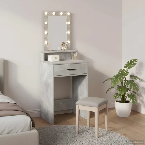 Table de Toilette Gris 50 x 41 x 140 cm Bois d'ingénierie