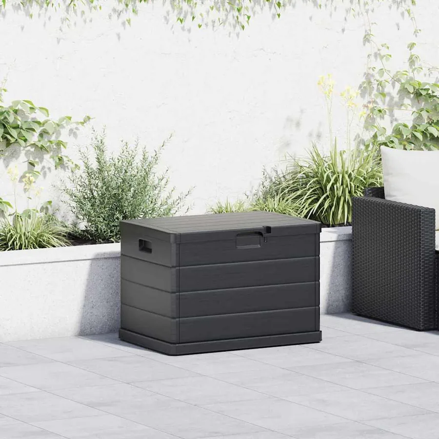 Boîte de Rangement de Jardin Anthracite 77,5 x 54,5 x 53 cm