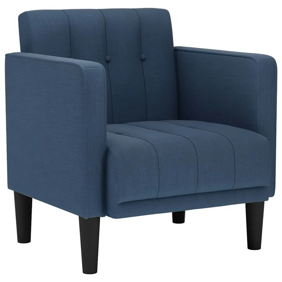Fauteuil canapé avec accoudoirs tissu bleu 53 cm - 2