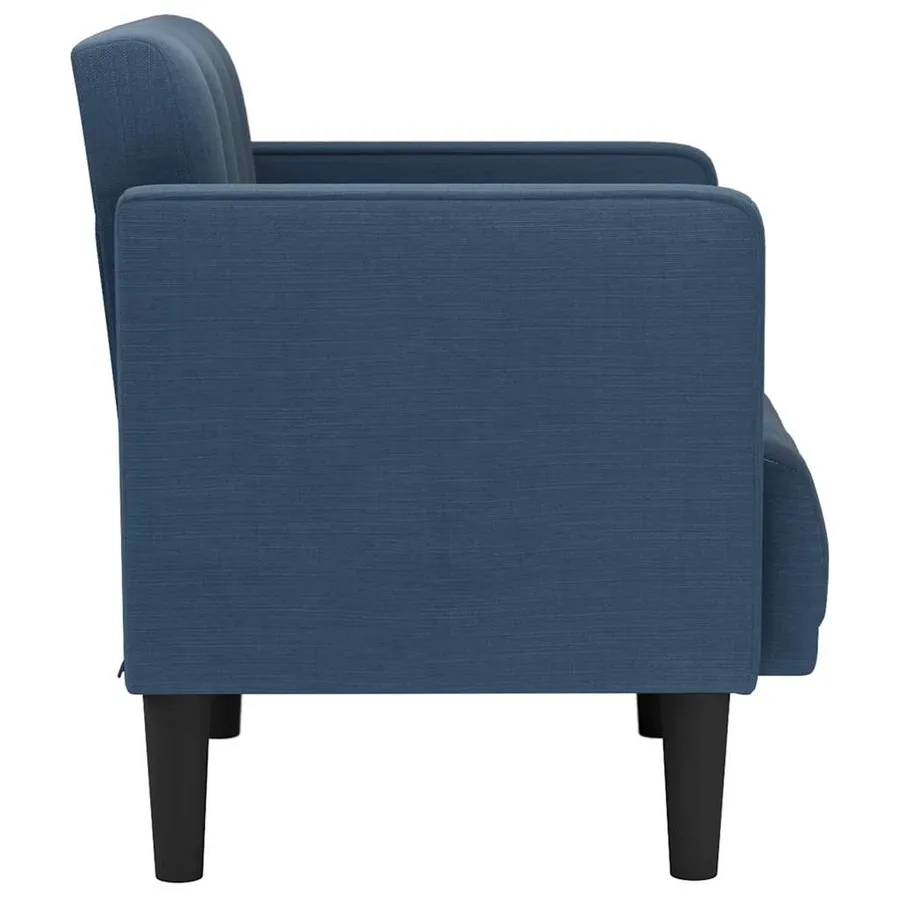 Fauteuil canapé avec accoudoirs tissu bleu 53 cm - 4