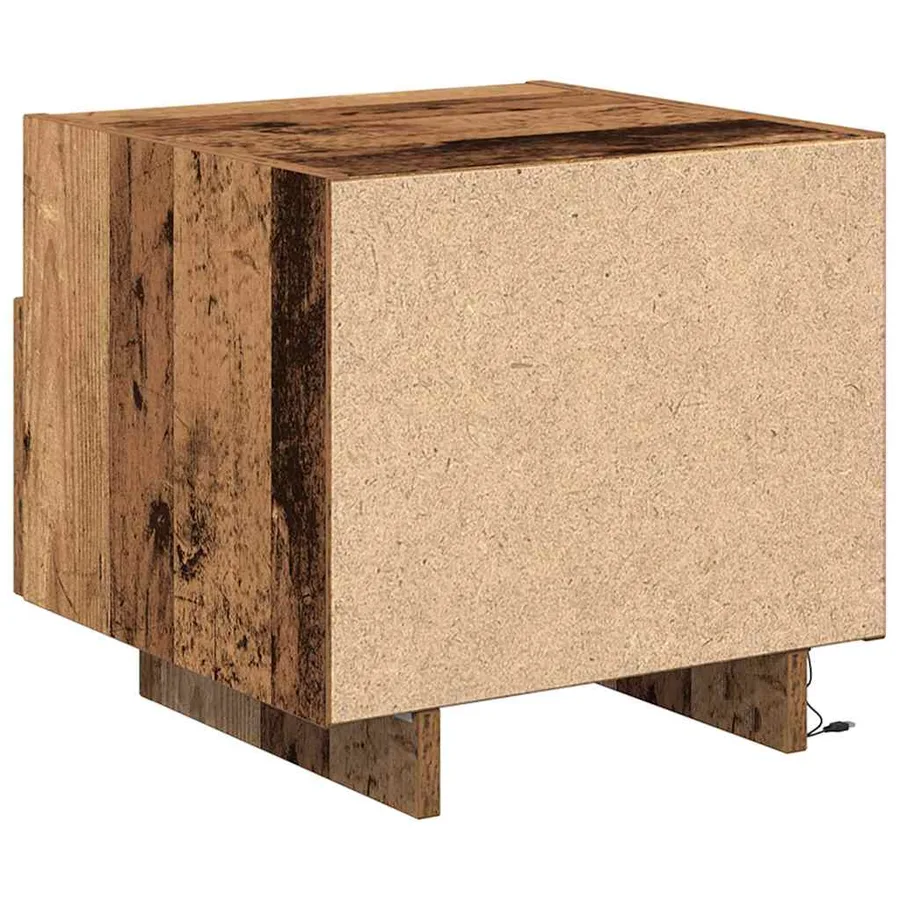 Cabinet de chevet avec tiroir 2 pcs Bois ancien 40 x 39 x 37 cm - 10