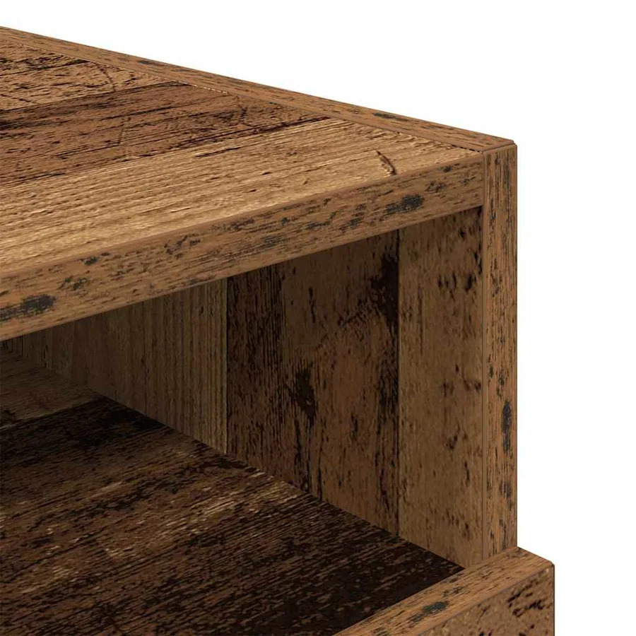 Cabinet de chevet avec tiroir 2 pcs Bois ancien 40 x 39 x 37 cm - 13