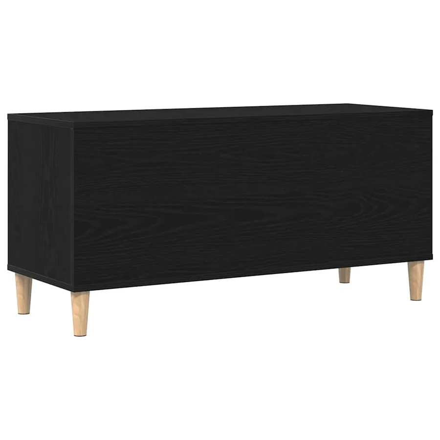 Meuble à vinyles Chêne noir 100 x 38 x 48 cm Bois d'ingénierie - 5