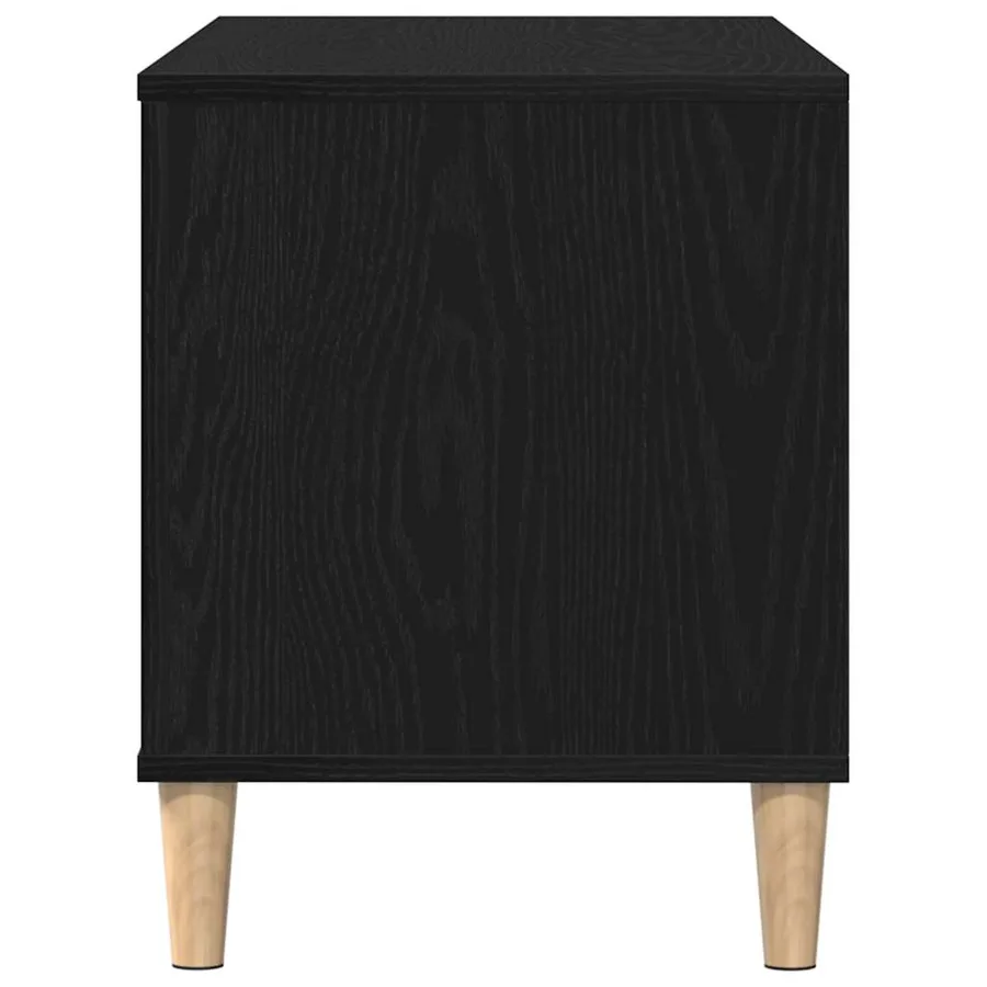 Meuble à vinyles Chêne noir 100 x 38 x 48 cm Bois d'ingénierie - 7