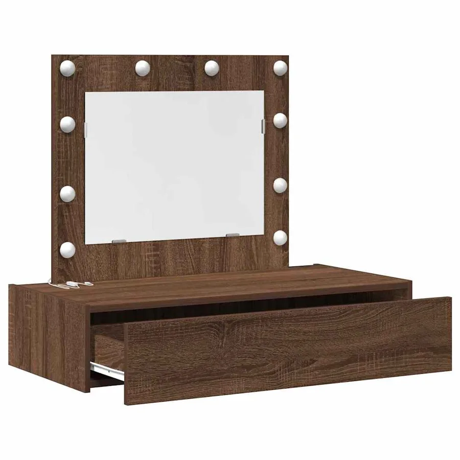 Table de Toilette Marron 83 x 40 x 70 cm Bois d'ingénierie - 4