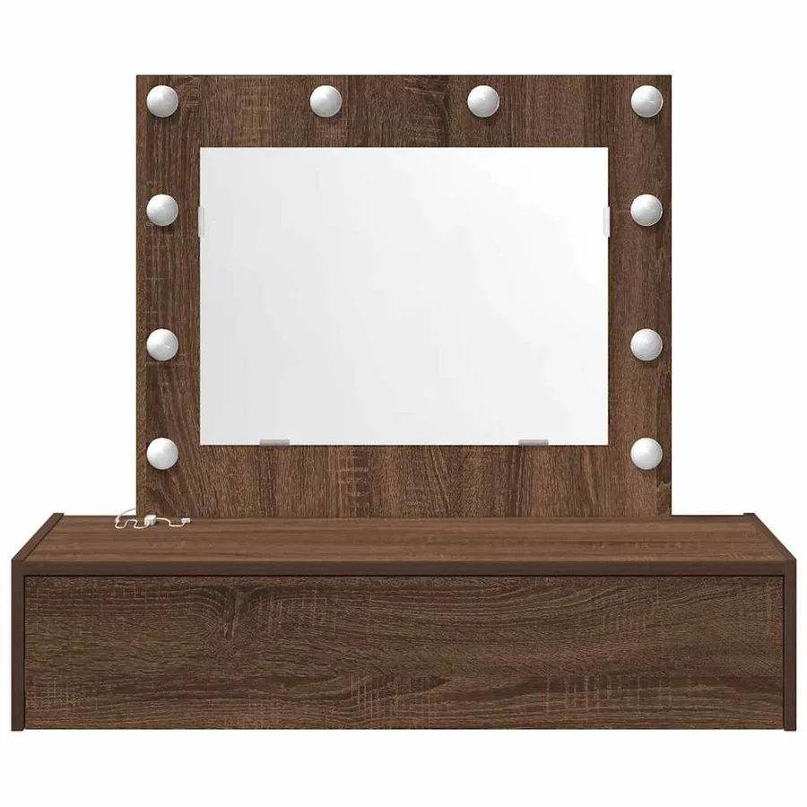 Table de Toilette Marron 83 x 40 x 70 cm Bois d'ingénierie - 5