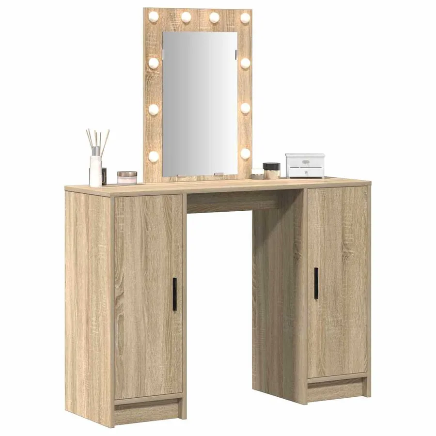 Table de Toilette Marron 102 x 33 x 135 cm Bois d'ingénierie - 3