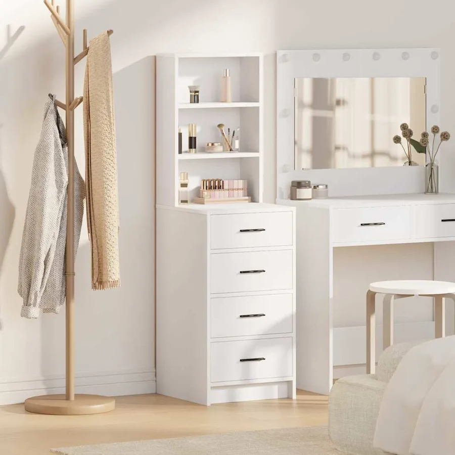 Haut Armoire Blanc 40 x 41 x 135 cm Bois d'ingénierie