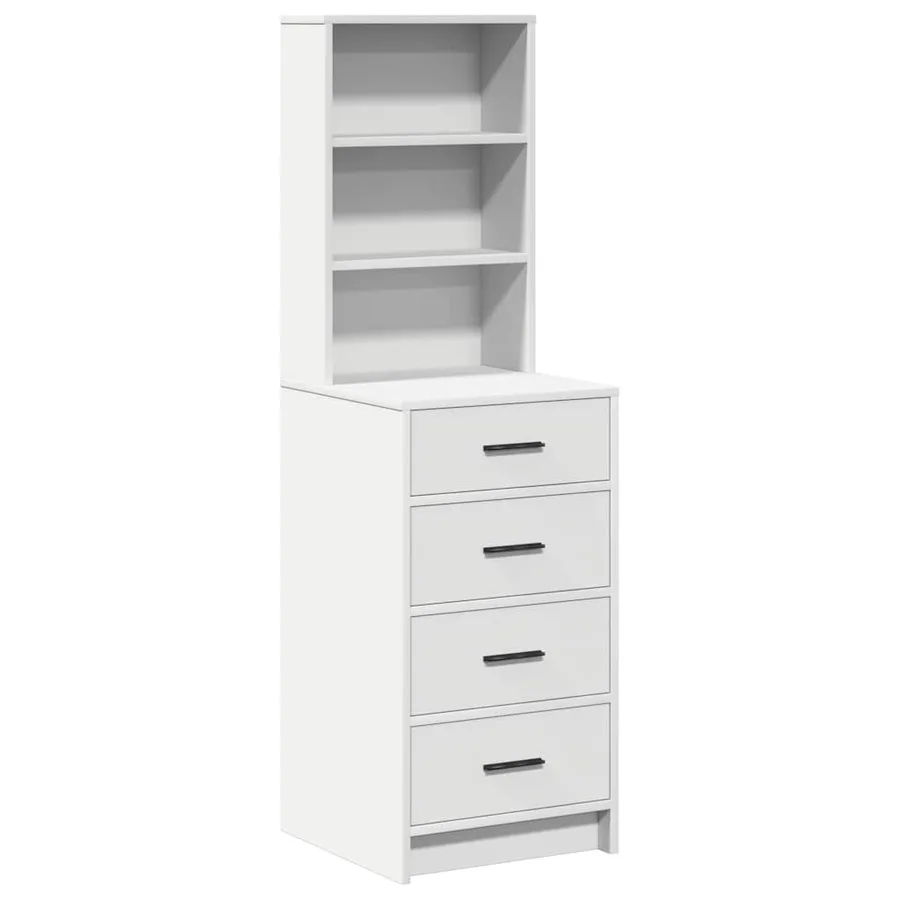 Haut Armoire Blanc 40 x 41 x 135 cm Bois d'ingénierie - 2