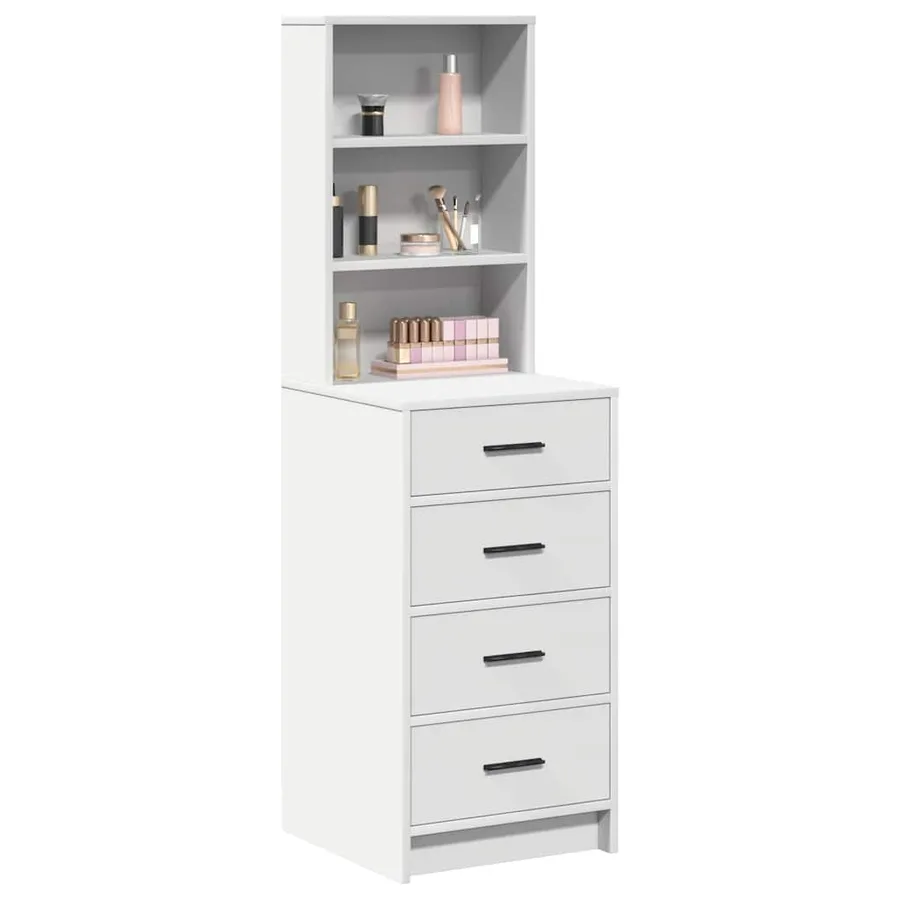 Haut Armoire Blanc 40 x 41 x 135 cm Bois d'ingénierie - 3