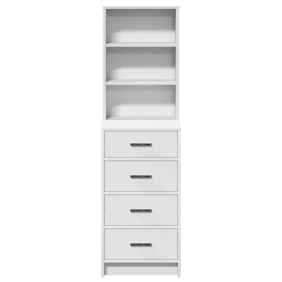 Haut Armoire Blanc 40 x 41 x 135 cm Bois d'ingénierie - 6
