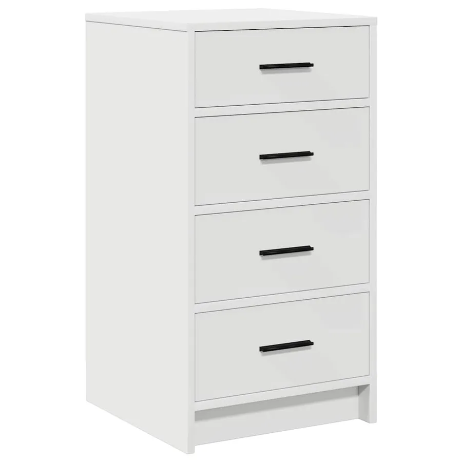 Table de Toilette avec tiroir 3 pcs Blanc Bois d'ingénierie - 7
