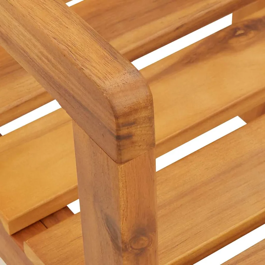 Ensemble de salle à manger de jardin 3 pcs en bois massif d'acacia - 8
