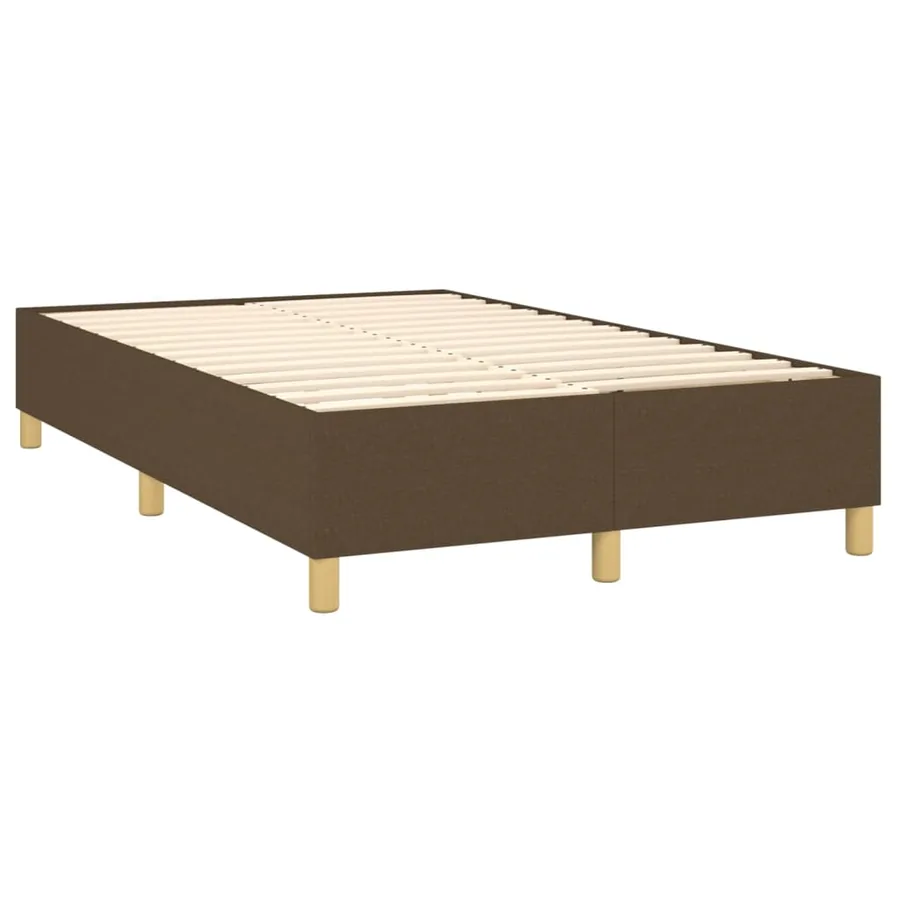 Sommier à lattes de lit matelas et LED Marron foncé 120x200 cm - 5